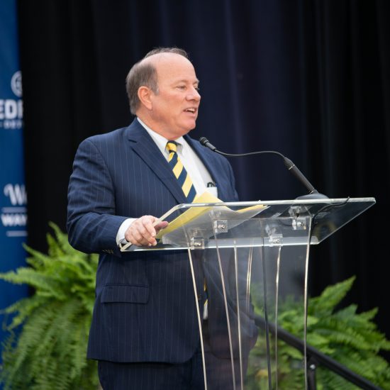 MAYOR MIKE DUGGAN SPEAKS AT AN EVENT IN DETROIT. PHOTO AMI NICOLE / ACRONYM