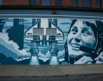 THE MURAL OF FEMALE ASTRONAUT CRISTOFORETTBY ORTICANOODLES OUTSIDE OF SUPINO PIZZA IN EASTERN MARKET. PHOTO JOHN BOZICK