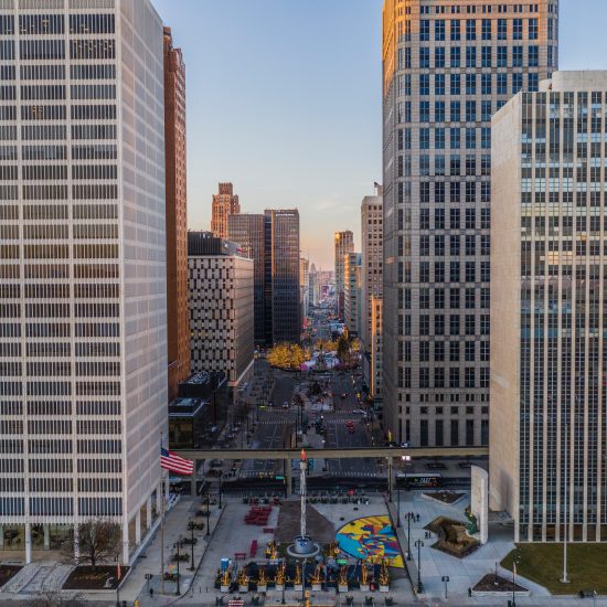 DETROIT MID WINTER, Downtown Detroit