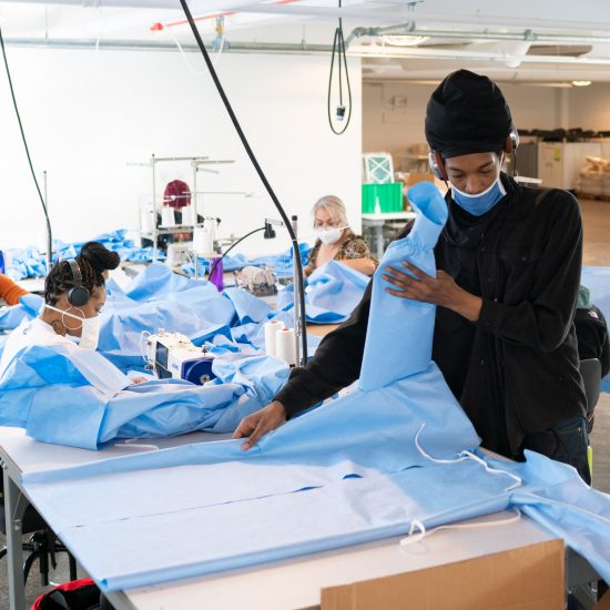 ISAIC CREATING GOWNS FOR MEDICAL STAFF