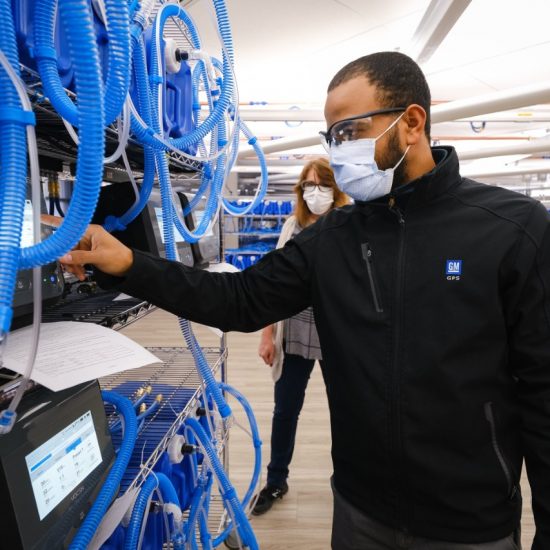 VENTILATORS AT THE GM MANUFACTURING FACILITY IN KOKOMO, IN. GM AND VENTEC LIFE SYSTEMS PARTNER DURING COVID-19. PHOTO AJ MAST FOR GM