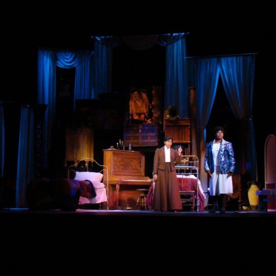 Theaters INDIGO COLBERT (L) AND BRIDGETTE JORDAN (R) PERFORMING INTIMATE APPAREL, BY LYNN NOTTAGE AT WSU BONSTELLE THEATRE