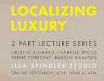 LOCALIZING LUXURY 2 PART LECTURE SERIES FLYER