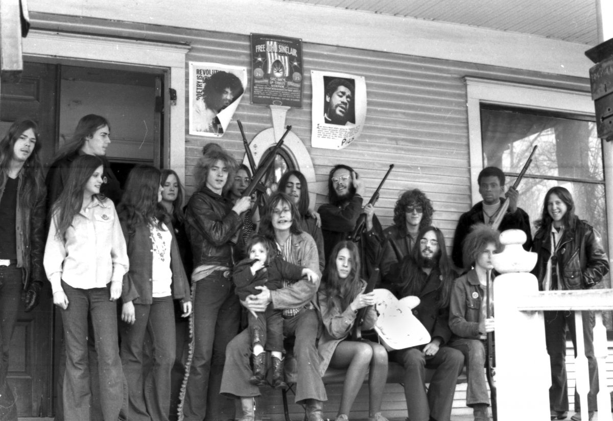 MEMBERS OF THE WHITE PANTHER PARTY IN DETROIT. PHOTO FROM MOCAD / SHOT BY LENI SINCLAIR