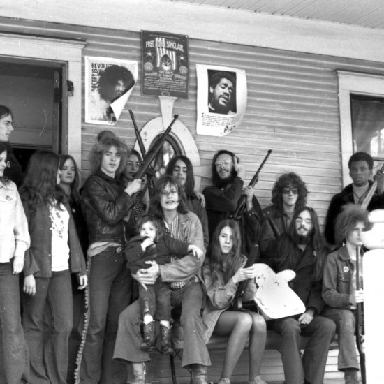 MEMBERS OF THE WHITE PANTHER PARTY IN DETROIT. PHOTO FROM MOCAD / SHOT BY LENI SINCLAIR