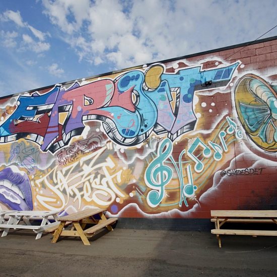 SHADES GRAFFITI MURAL; JAZZ FEST