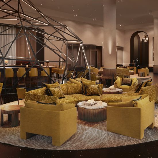 THE DAXTON HOTEL LOBBY. RENDERING BY APARIUM HOTEL GROUP