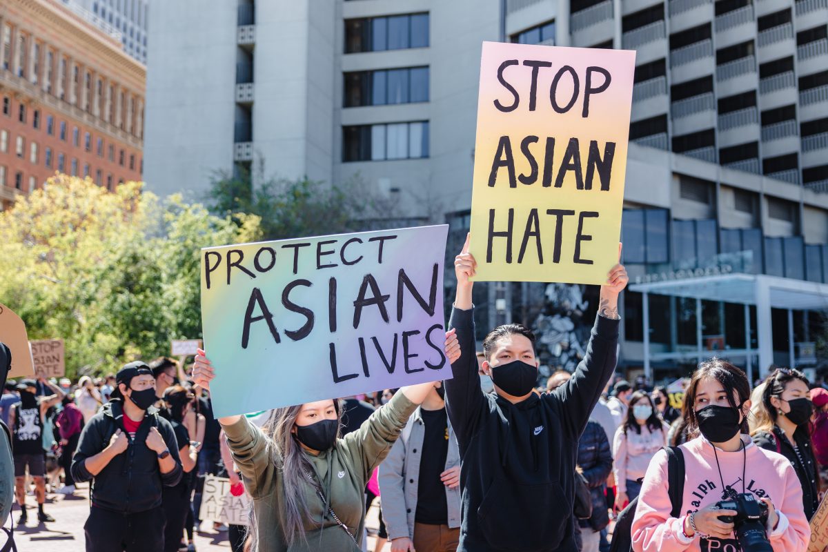 STOP ASIAN HATE, CELEBRATE AAPI HERITAGE ;PHOTO JASON LEUNG ; UNSPLASH