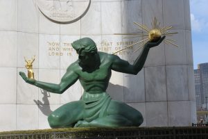 Sprit of Detroit Statue