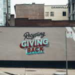 Recycling and giving back wall