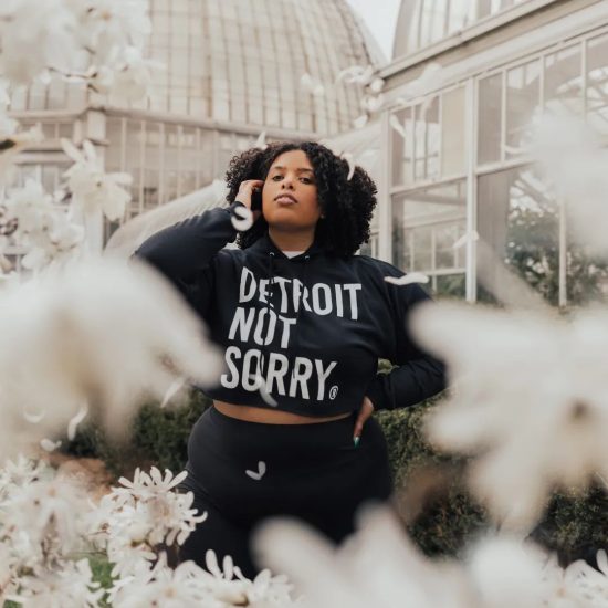 DETROIT NOT SORRY CROPPED HOODIE, PHOTO NOT SORRY GOODS / FACEBOOK