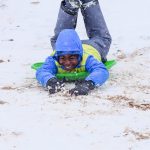 detroit riverfront winter sledding