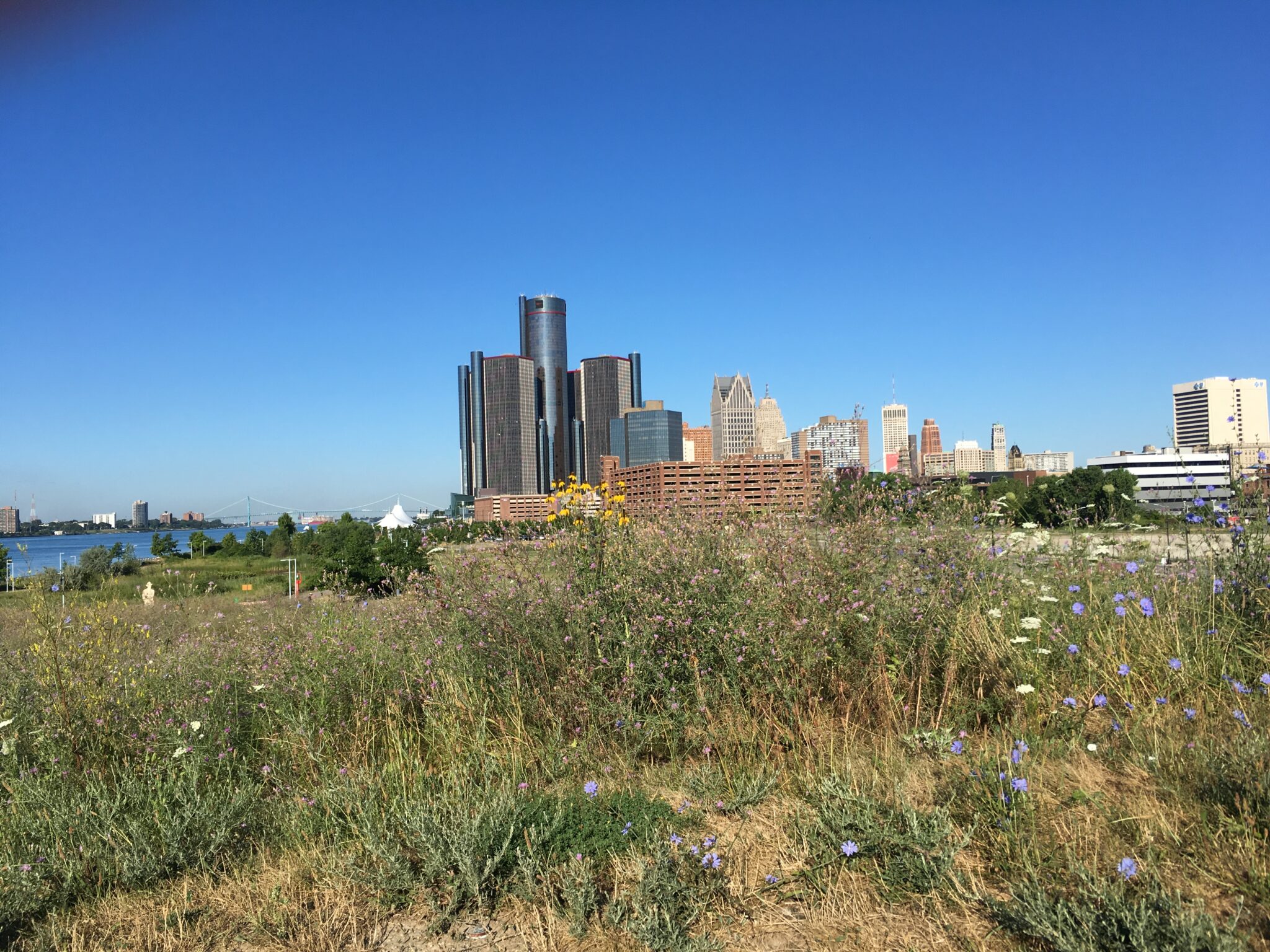 DETROIT SKYLINE, RENAISSANCE CENTER