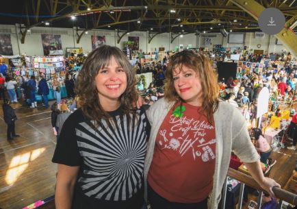 DETROIT URBAN CRAFT FAIR AT THE MASONIC TEMPLE. DUCF BETHANY AND CAREY PHOTO BY DOUG COOMBE