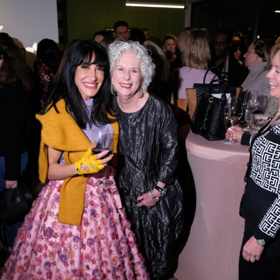 Aya left with launch event guests