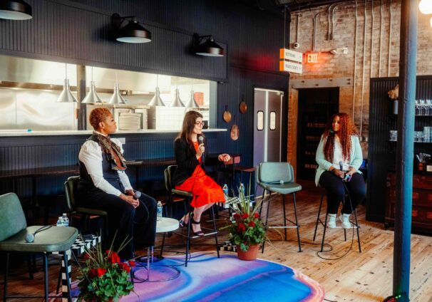 Nina Love, Wafa Dinaro, Jennyfer Crawford-Williams speaking at Business of Food Summit 2026