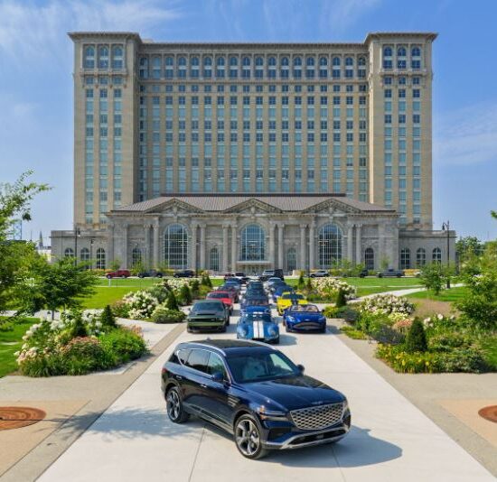 Cars at The Station Michigan Central Station Detroit