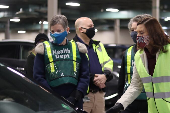 task force // GOVERNOR GRETCHEN WHITMER OBSERVES THE ONGOING VACCINE EFFORT. PHOTO STATE OF MICHIGAN