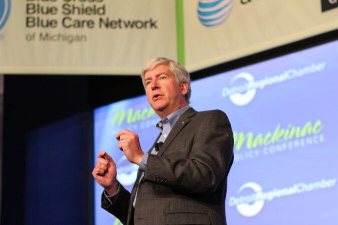 FORMER GOVONER RICK SNYDER. PHOTO DETROIT REGIONAL CHAMBER