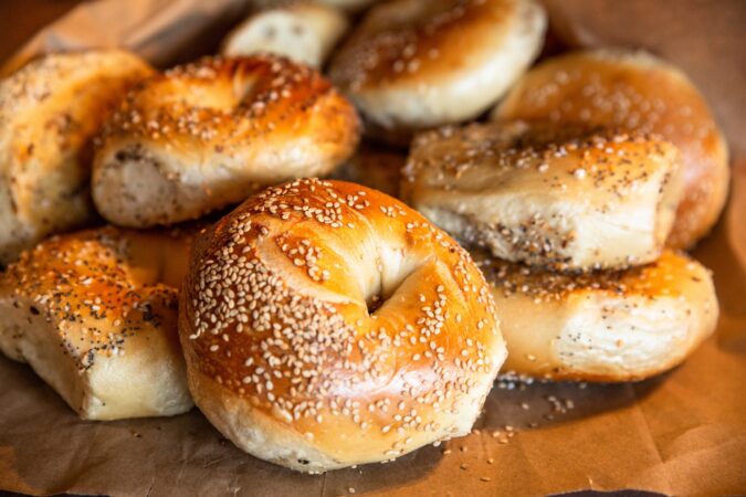 NATIONAL BAGEL DAY BAGELS. ADOBE STOCK VIA ACRONYM