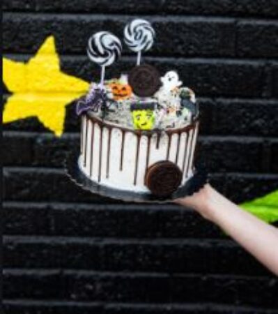 MONSTER MASH LIMITED EDITION HALLOWEEN CAKE, PHOTO BOMBSHELL TREAT BAR JILL GIACOMINO