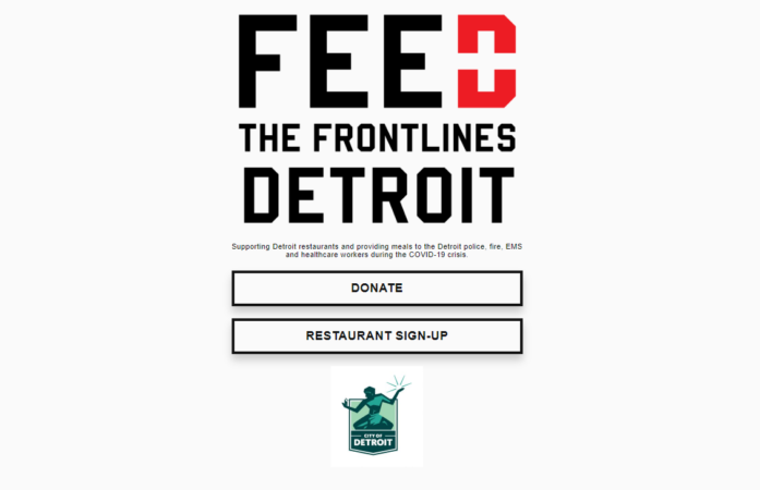 Returning to Work and Feed the Frontlines Were the Topic of Discussion pICTURE: A SCREENSHOT FROM THE FEED THE FRONTLINES WEBSITE.