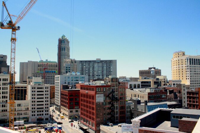 DETROIT CITY SCAPE. PHOTO EMILY FISHER