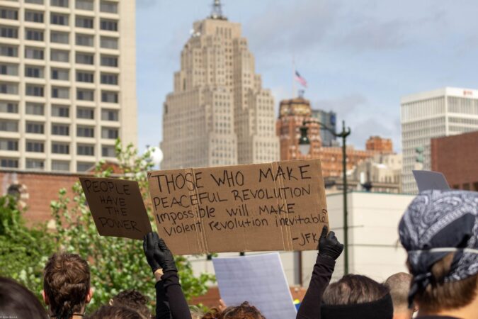 KNOWING YOUR RIGHTS AT A PROTEST IS CRUCIAL. PHOTO JOHN BOZICK