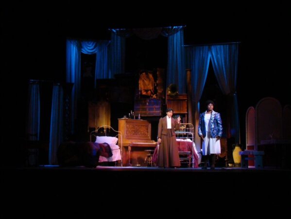 Theaters INDIGO COLBERT (L) AND BRIDGETTE JORDAN (R) PERFORMING INTIMATE APPAREL, BY LYNN NOTTAGE AT WSU BONSTELLE THEATRE