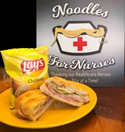 SAUCY JOE'S NOODLES FOR NURSES CAMPAIGN. PHOTO SAUCY JOE'S