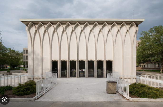 YAMASAKI'S HELEN L. DEROY AUDITORIUM ON WAYNE STATE UNIVERSITY CAMPUS