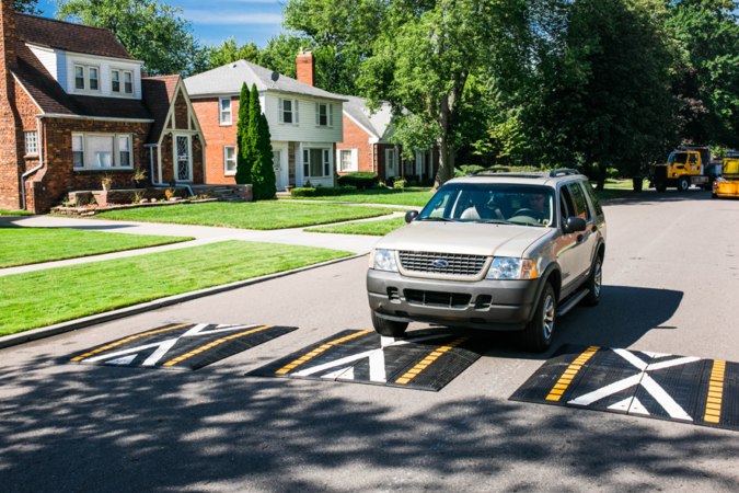 Speed humps in the City of Detroit