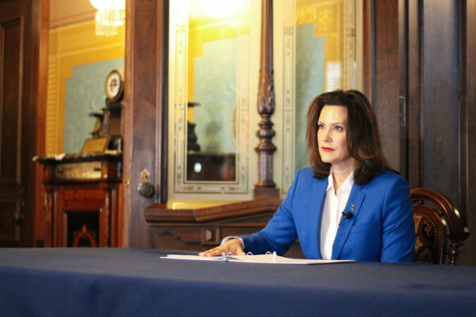 MICHIGAN GOVERNOR GRETCHEN WHITMER PROPOSED NEW CORONAVIRUS AID.